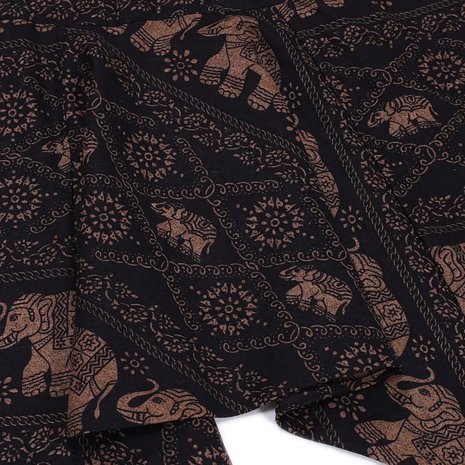 Mens Hippie Wide Leg Loose Baggy Harem Pants with Pockets Summer Beach Yoga Pants Elastic Waist Capri Drop Crotch Trousers