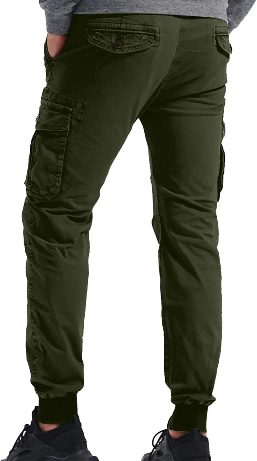 Men's Joggers Leggings Color Pants Casual Multi-Pocket Men's Trousers Tooling Solid Men's Pants Athletic Pants