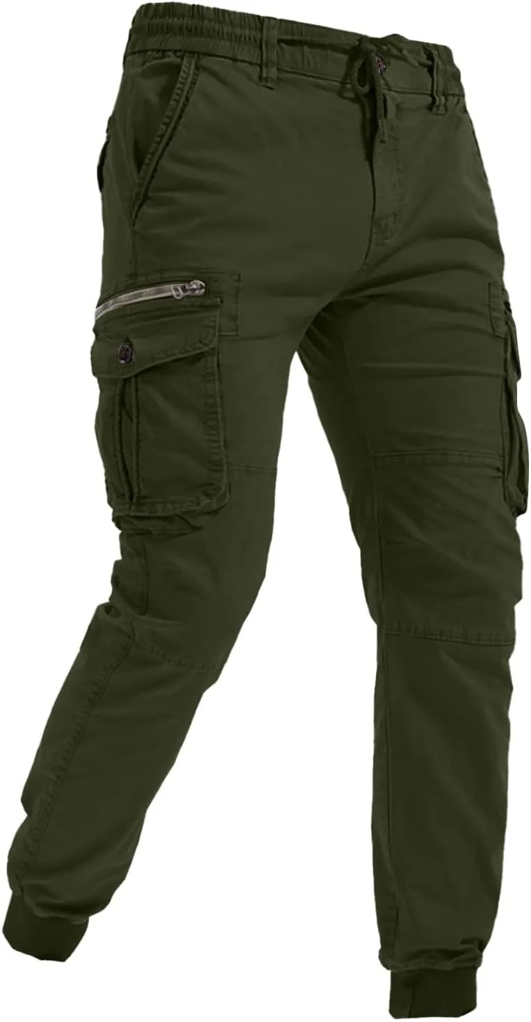 Men's Joggers Leggings Color Pants Casual Multi-Pocket Men's Trousers Tooling Solid Men's Pants Athletic Pants