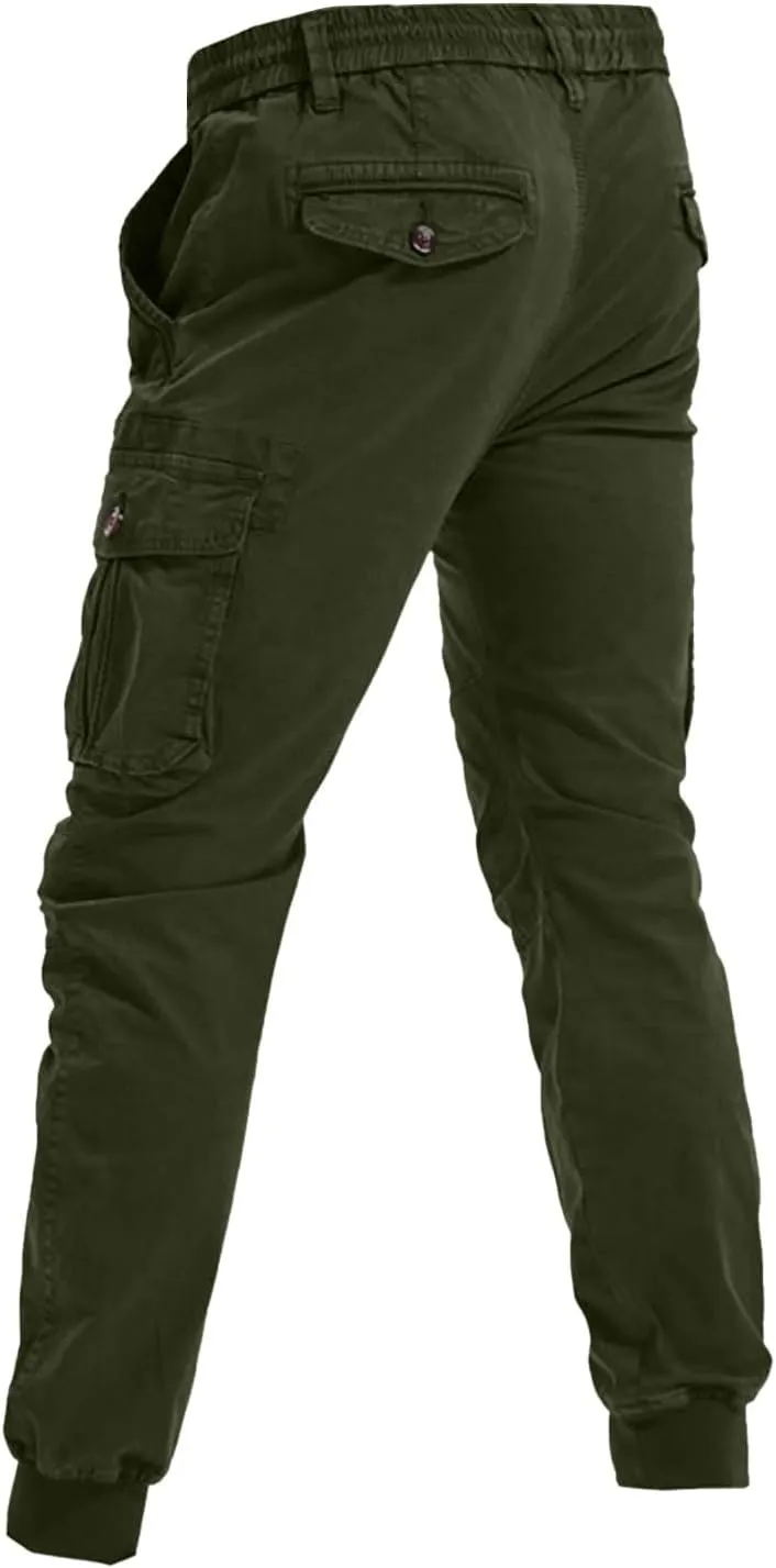 Men's Joggers Leggings Color Pants Casual Multi-Pocket Men's Trousers Tooling Solid Men's Pants Athletic Pants