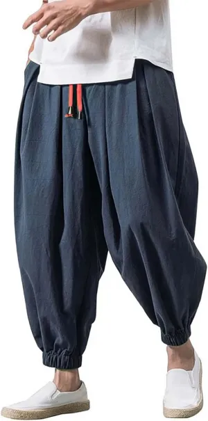Men's Joggers Loose Joggers Sweatpants with Pockets Solid Color Sport Lounge Pant Comfort Soft Jogging Bottoms