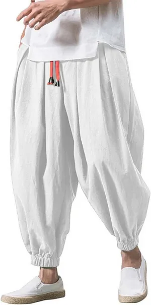 Men's Joggers Loose Joggers Sweatpants with Pockets Solid Color Sport Lounge Pant Comfort Soft Jogging Bottoms