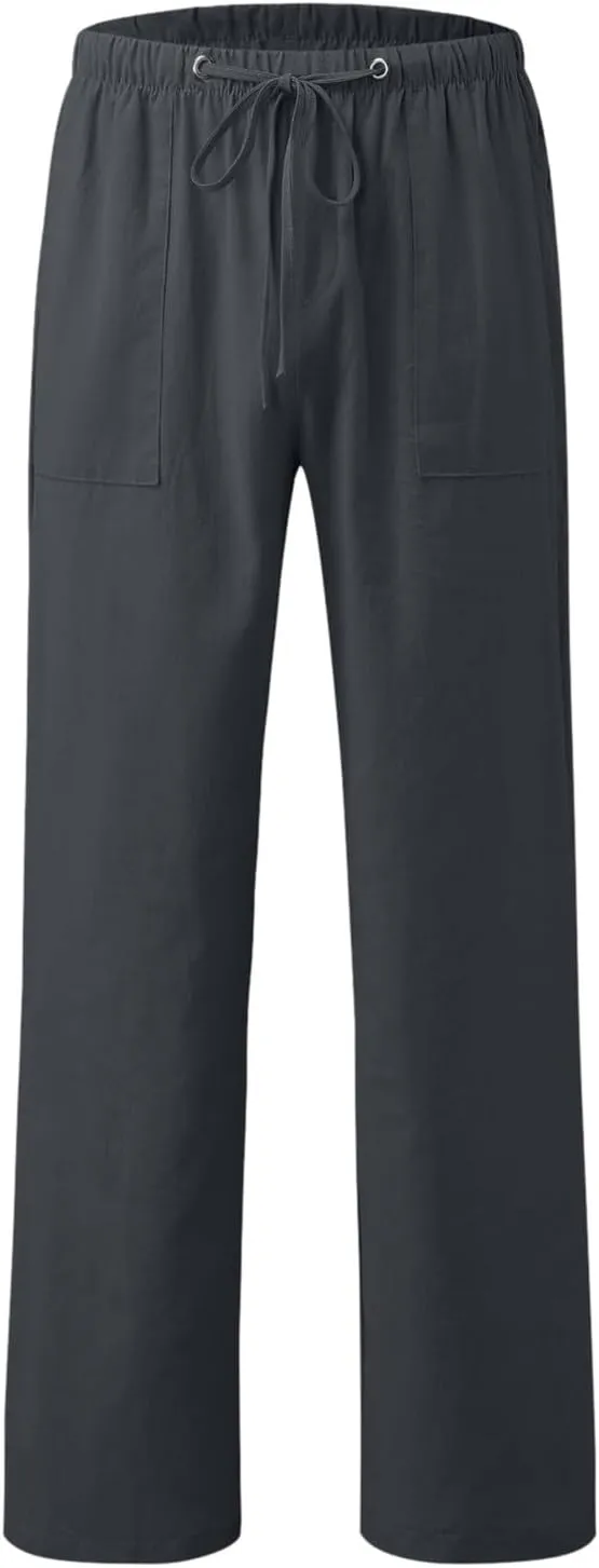 Mens Lightweight Jogging Pant Cargo Combat Work Joggers Loose Sport Casual Sweatpant Elasticated Waist Pants