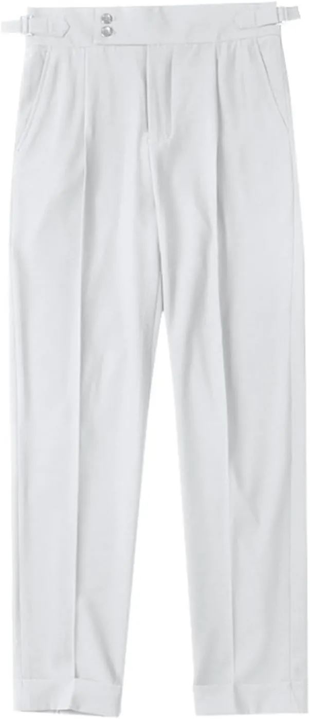 Mens Pants, Mens Dress Pants Straight Drape Feel Classic Solid Color Comfy Loose Summer Slim Fit Casual Suit Pant