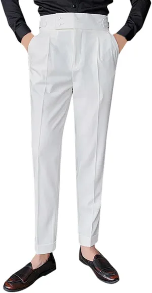 Mens Pants, Mens Dress Pants Straight Drape Feel Classic Solid Color Comfy Loose Summer Slim Fit Casual Suit Pant