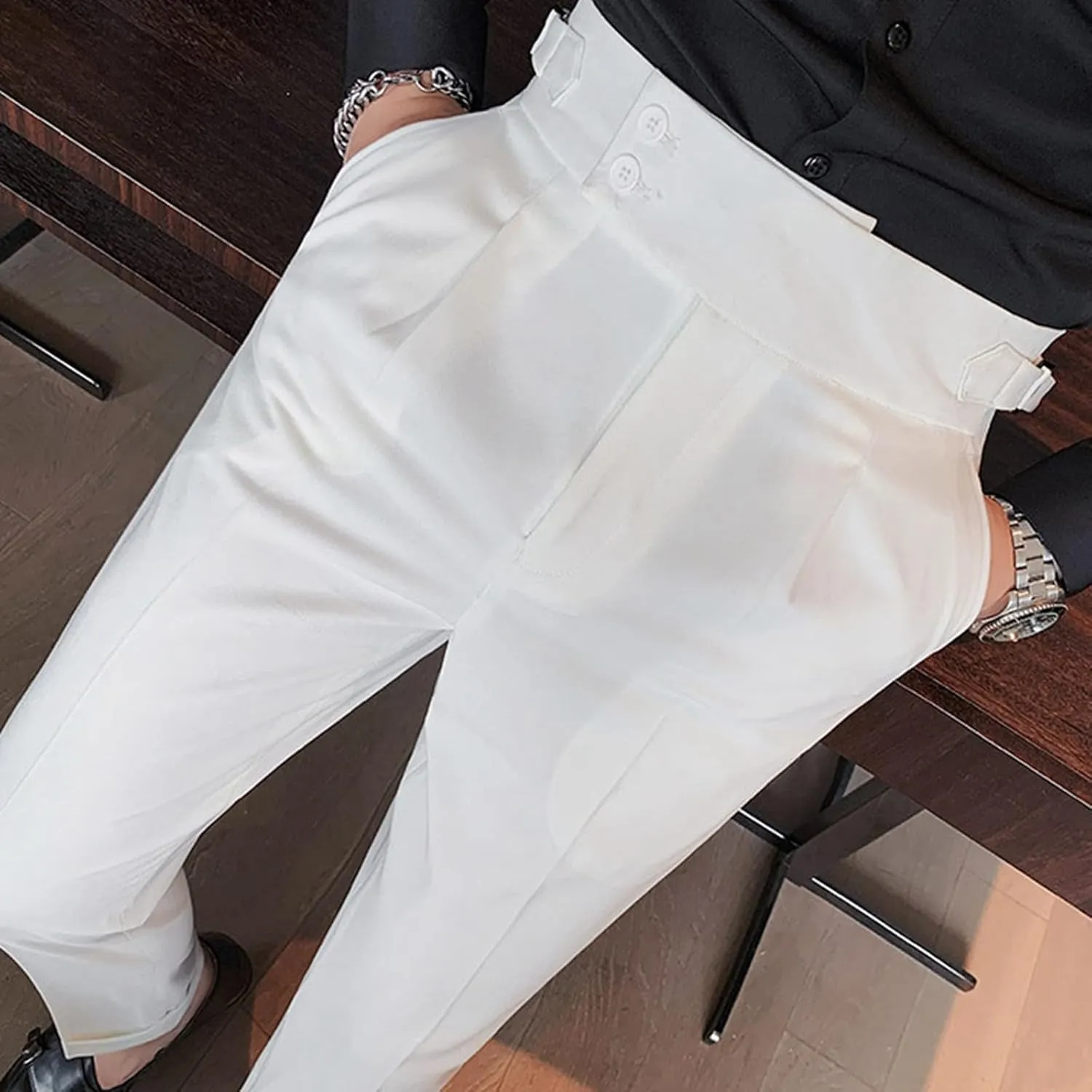 Mens Pants, Mens Dress Pants Straight Drape Feel Classic Solid Color Comfy Loose Summer Slim Fit Casual Suit Pant