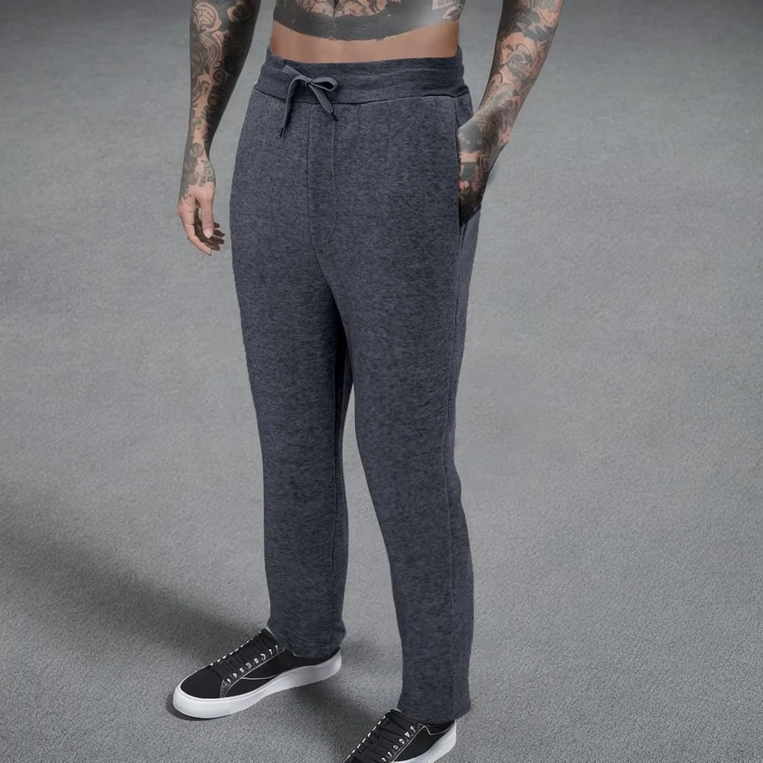 Men's Pleated Stitch Straight Leg Long Pants Men's Bootcut Corduroy Pants Oversized Sweatpants Men's Black Workout Pants Men