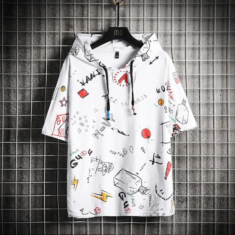 Men's Short Sleeves Hip Hop Hoodies