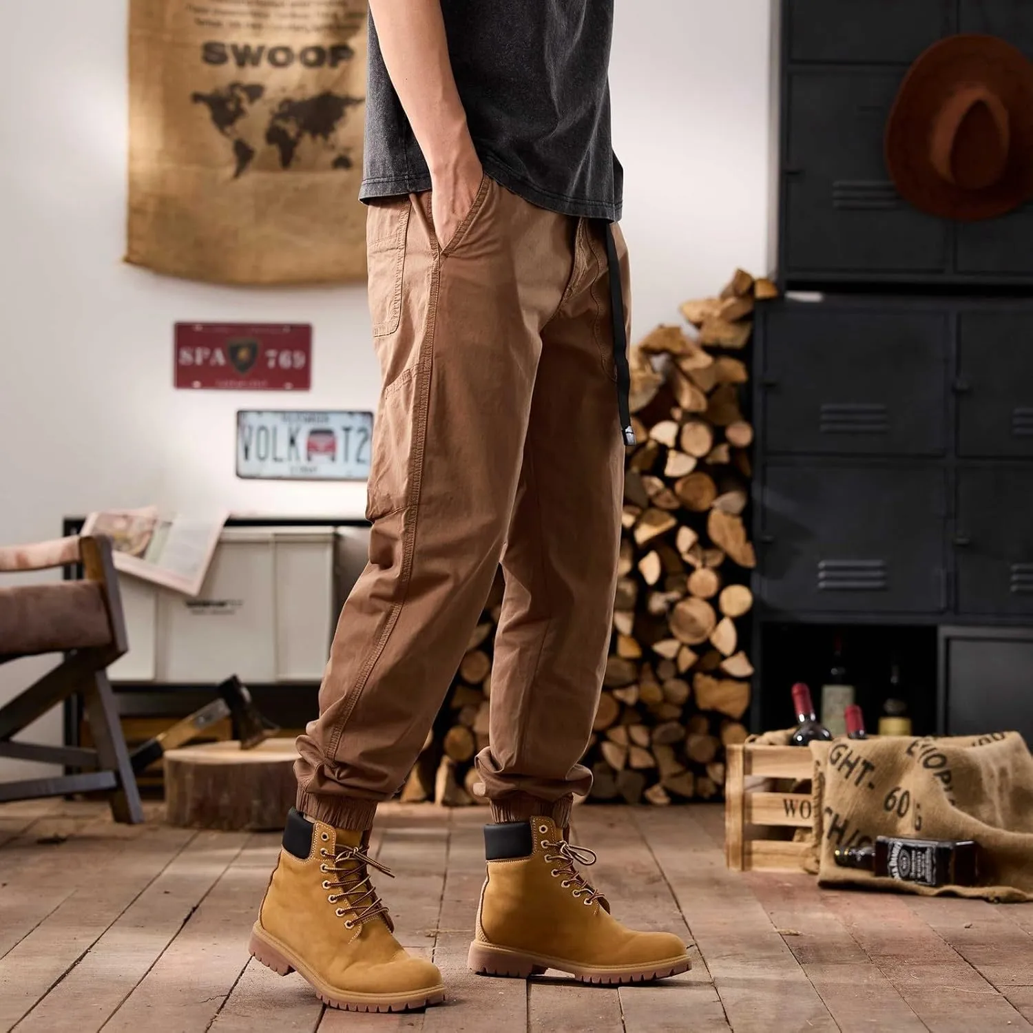 Men's Tactical Pants Ripstop Cargo Pants Lightweight Work Hiking Trousers Outdoor Pockets Fishing Military Pants