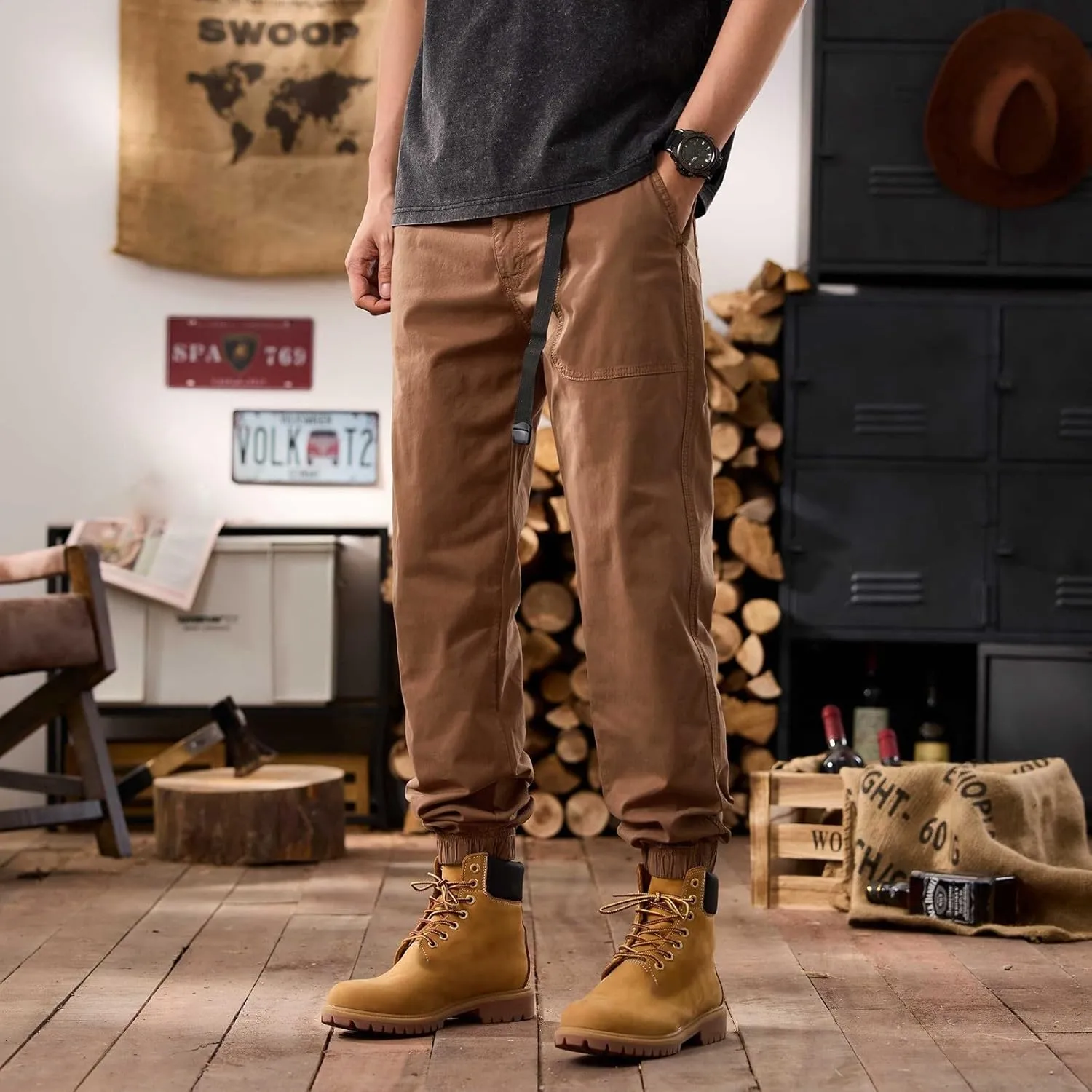Men's Tactical Pants Ripstop Cargo Pants Lightweight Work Hiking Trousers Outdoor Pockets Fishing Military Pants