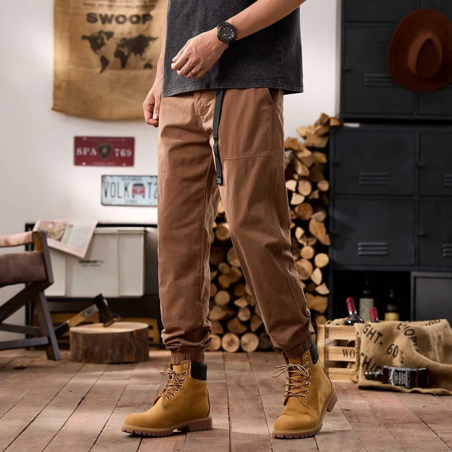 Men's Tactical Pants Ripstop Cargo Pants Lightweight Work Hiking Trousers Outdoor Pockets Fishing Military Pants