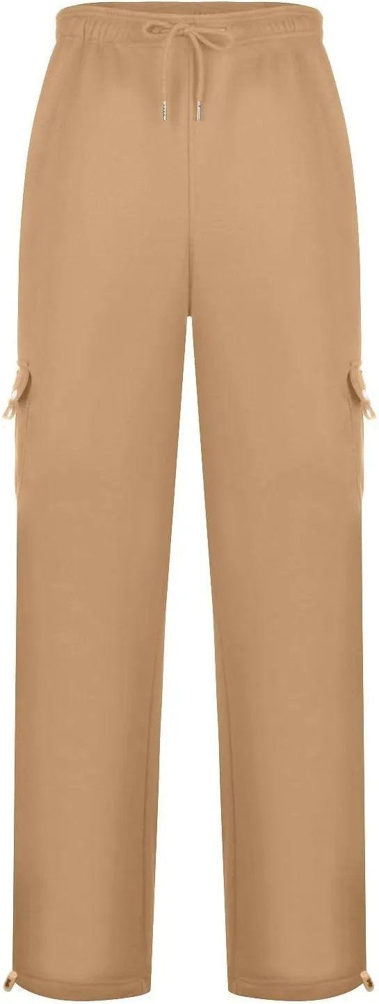 Muscularfit Mens Pants Straight Fit Solid Drawstring Stretch Waist Loose Straight Sweatpant Causal Fall Jogger Athletic Pants