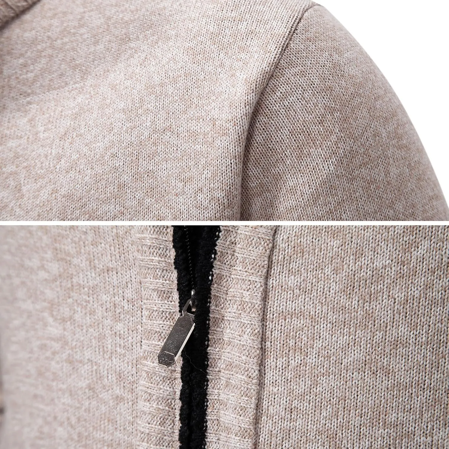 Mylldey Mens Sweater Cardigan Full Zip Knitted Long Sleeve Sweaters Men Workout Outfits