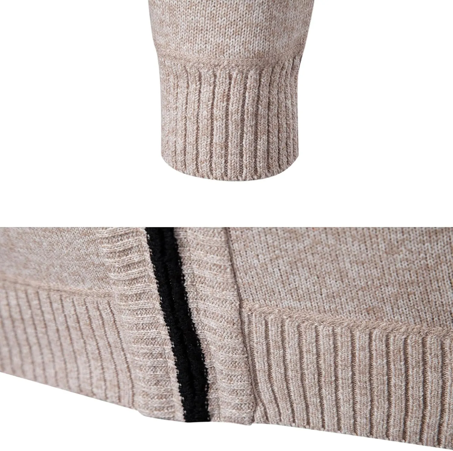 Mylldey Mens Sweater Cardigan Full Zip Knitted Long Sleeve Sweaters Men Workout Outfits