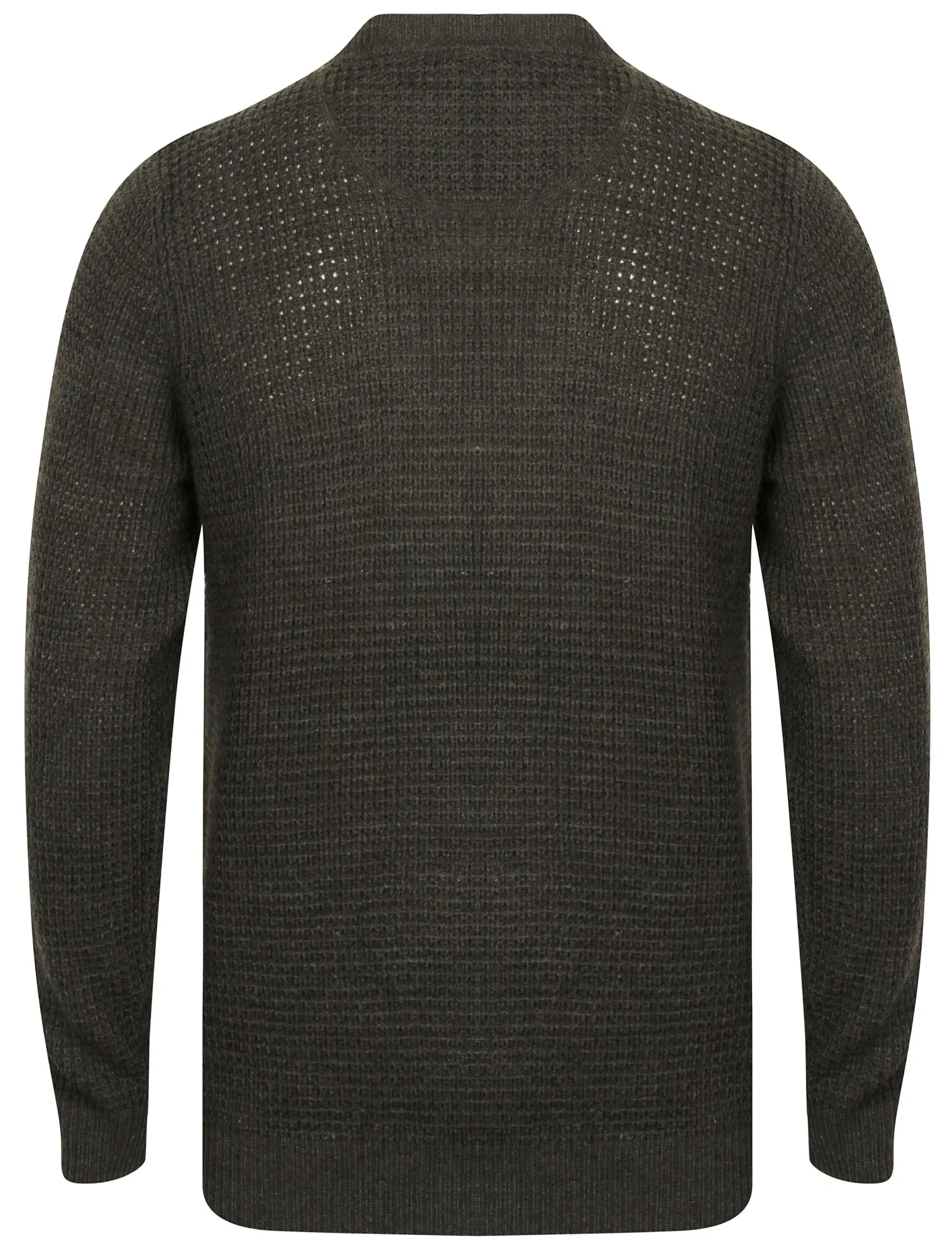 Novi Crew Neck Texture Knitted Jumper in Charcoal - Kensington Eastside