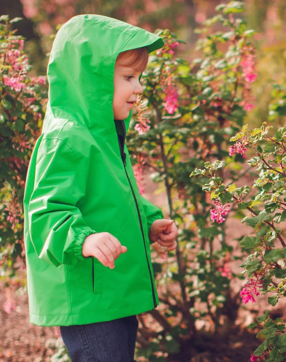 OAKI Rain Wind Shell Jacket for Kids/Toddlers, Waterproof, Breathable, Lightweight with Hood