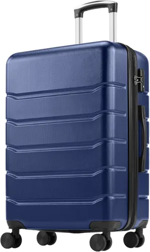 OLIXIS 20 Inch Carry-On Luggage, Hardside Suitcase with Spinner Wheels, Lightweight ABS Hard Shell Travel Luggage, TSA Approved Lock, Expandable Small Suitcase for Business & TravelBlue