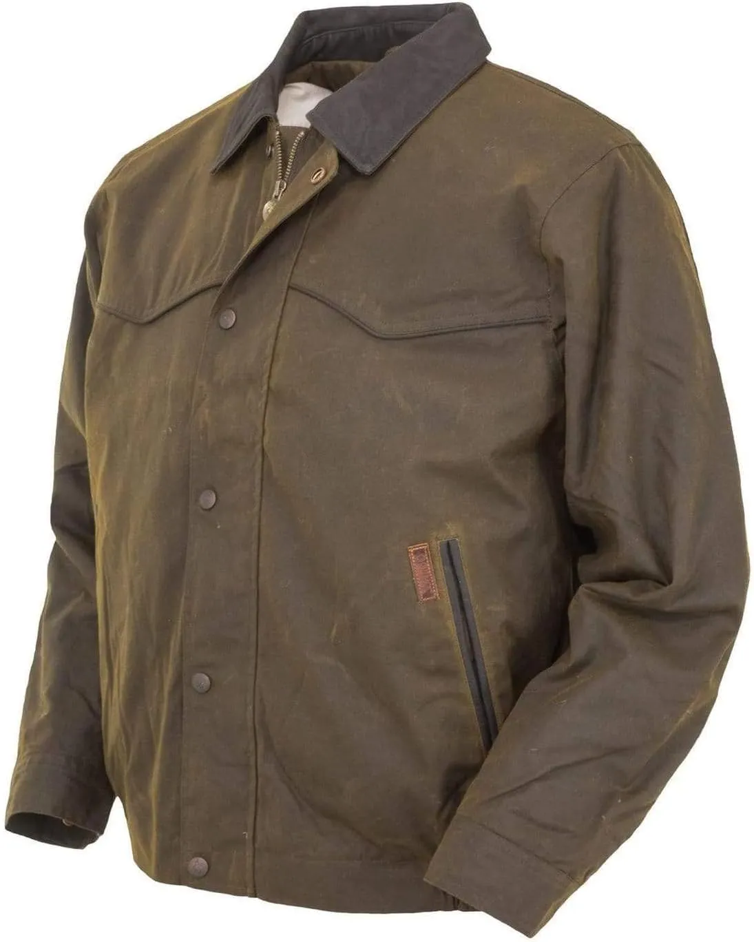 Outback Trading Company Men's 2149 Trailblazer Waterproof Breathable Fleece Lined Cotton Oilskin Western Jacket