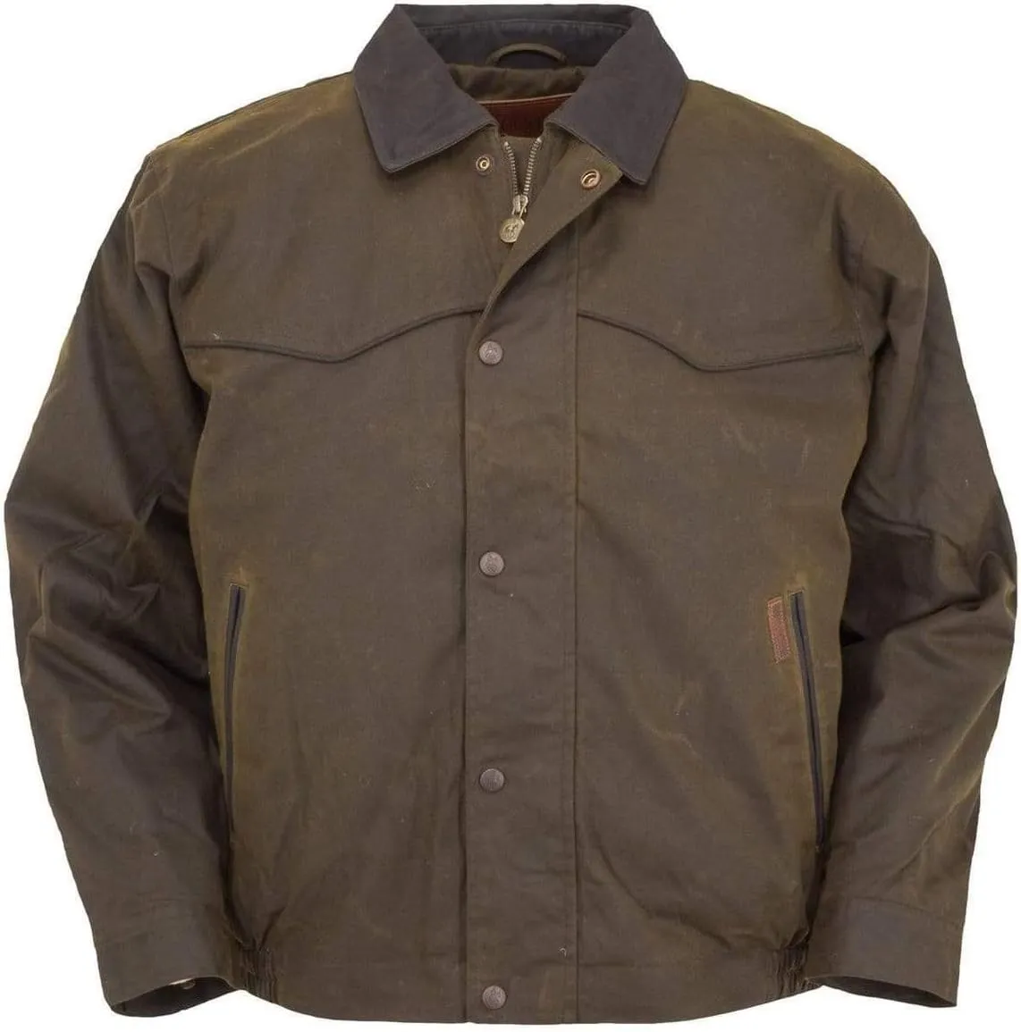 Outback Trading Company Men's 2149 Trailblazer Waterproof Breathable Fleece Lined Cotton Oilskin Western Jacket