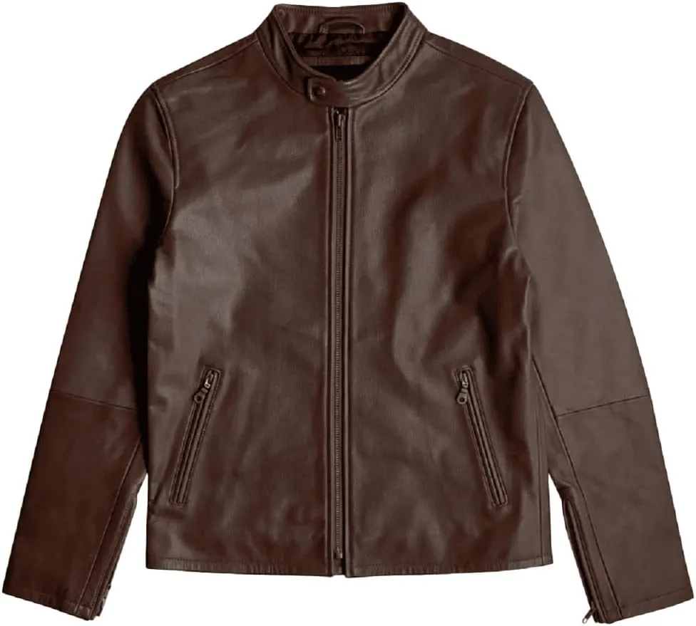 Premium Leather Jacket Men Old School Classic Style Everyday Wear Real Lambskin Mens Black Leather Jacket