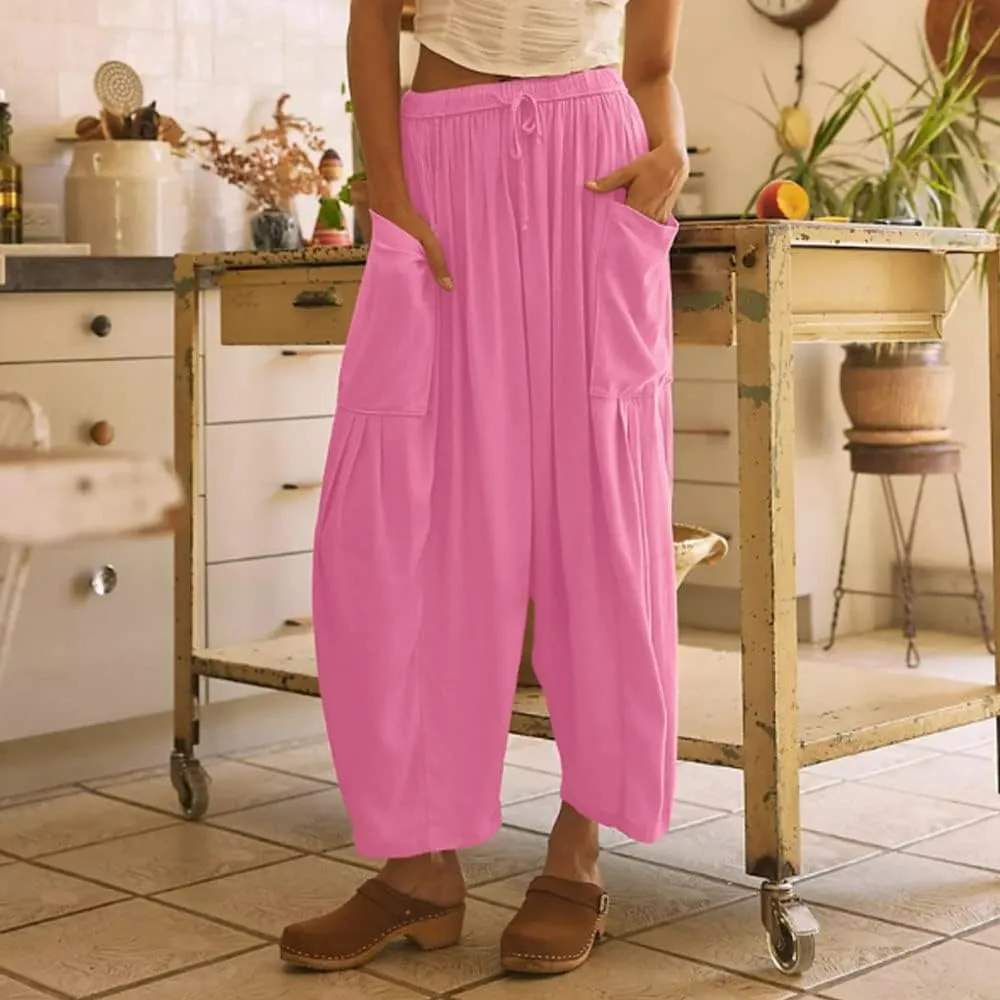 Quinn Plus Size Pants, Quinn Pants for Women Linen Pants with Pockets Summer Harem Pants Boho Beach Pants