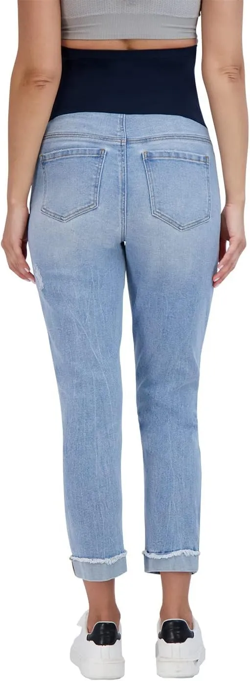 Savi Parker Womens Maternity Jeans Over The Belly - Pregnancy Clothes for All Seasons, Maternity Pants