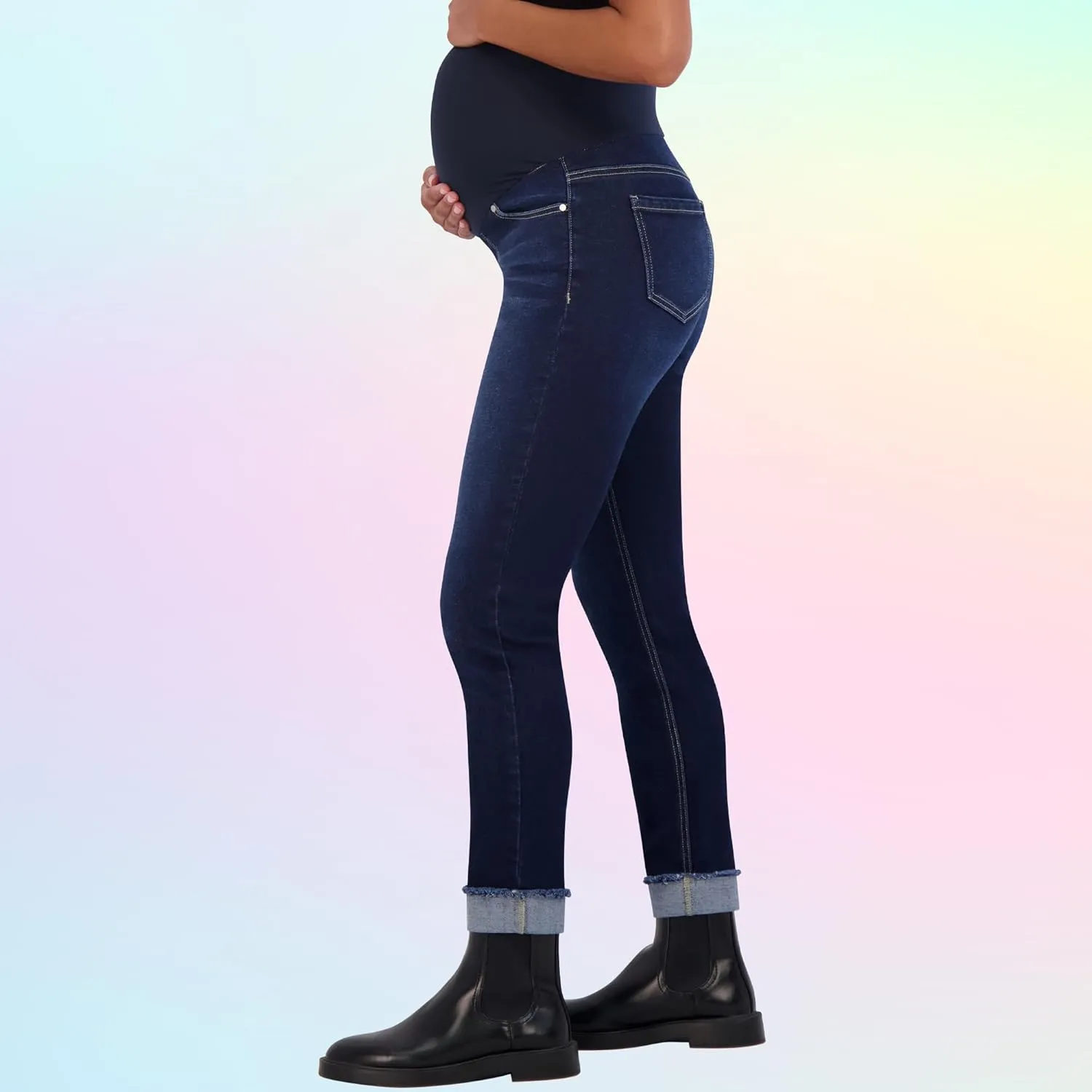 Savi Parker Womens Maternity Jeans Over The Belly - Pregnancy Clothes for All Seasons, Maternity Pants