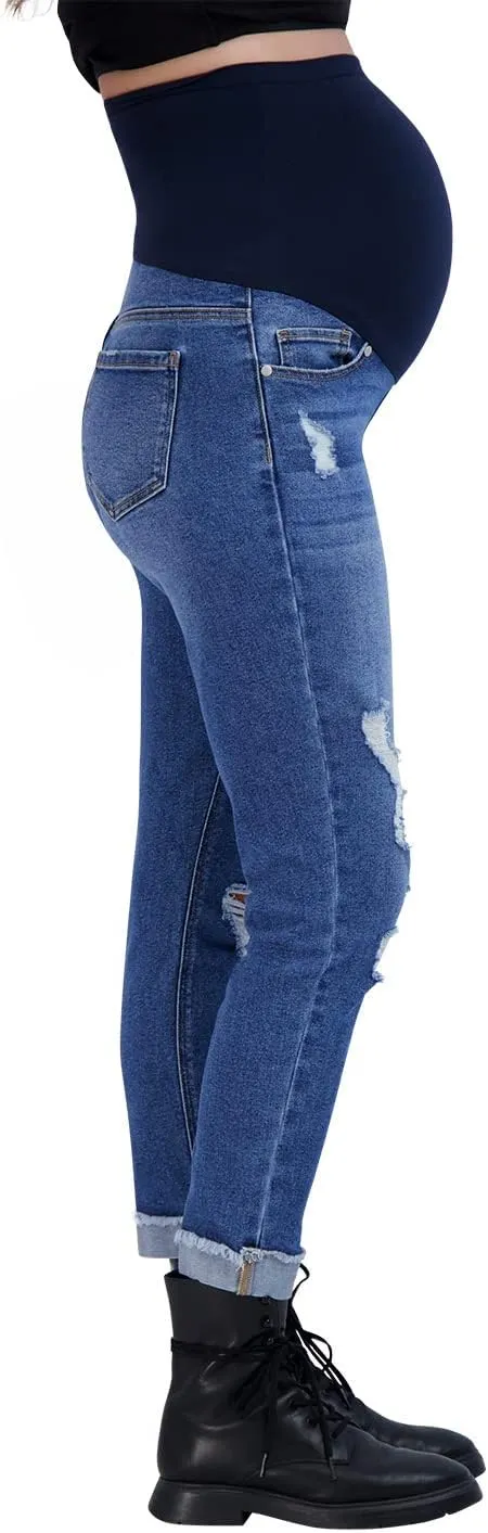 Savi Parker Womens Maternity Jeans Over The Belly - Pregnancy Clothes for All Seasons, Maternity Pants