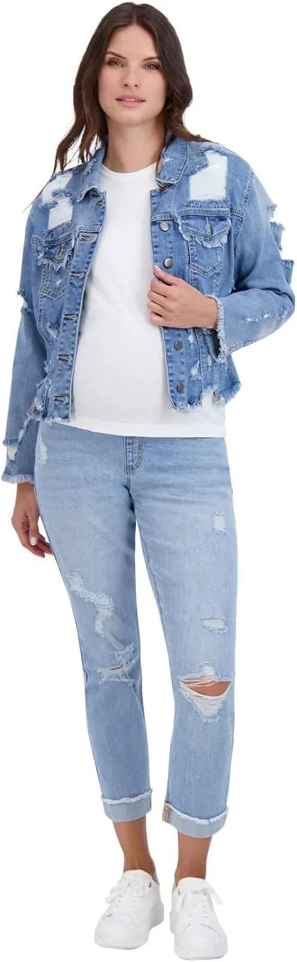 Savi Parker Womens Maternity Jeans Over The Belly - Pregnancy Clothes for All Seasons, Maternity Pants