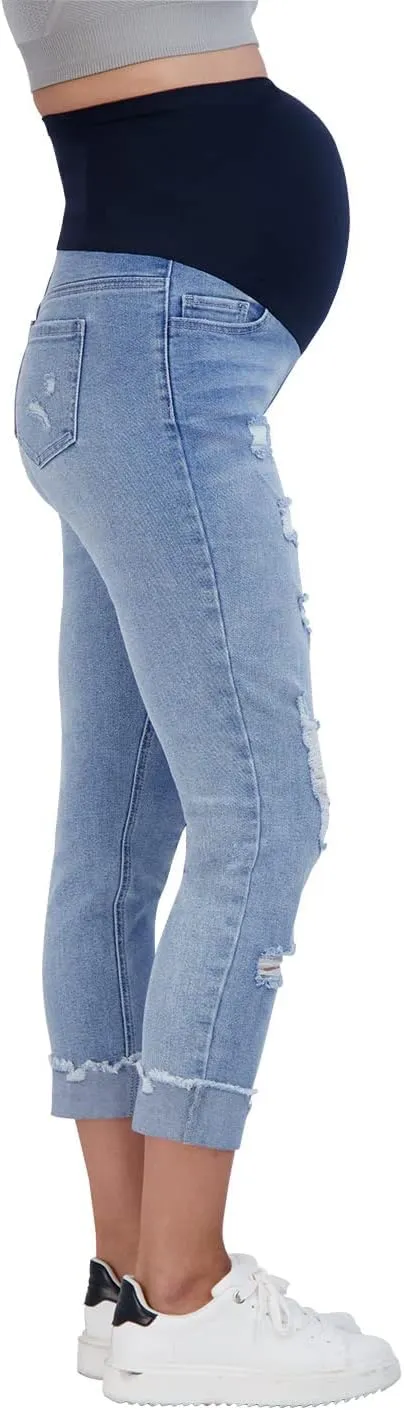 Savi Parker Womens Maternity Jeans Over The Belly - Pregnancy Clothes for All Seasons, Maternity Pants