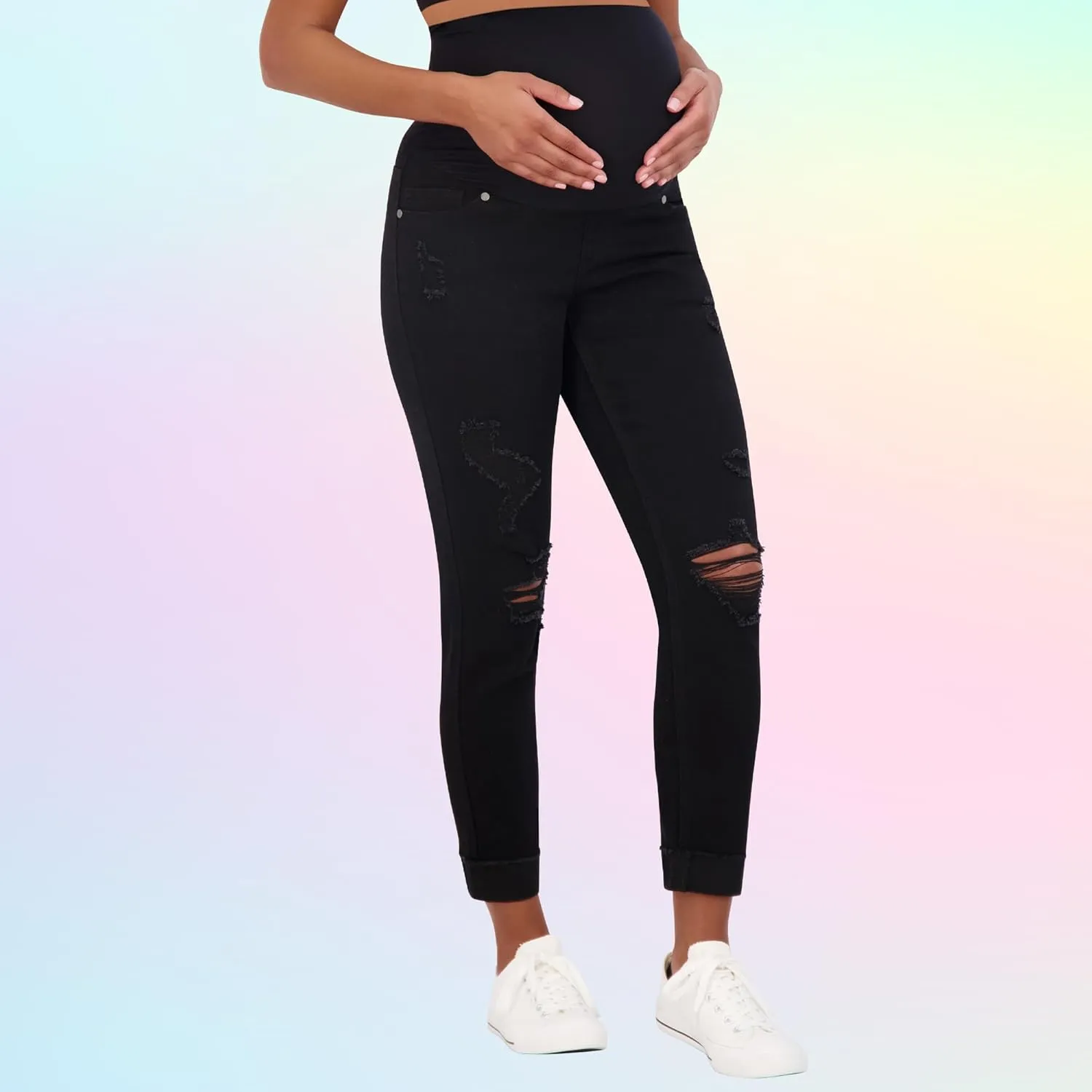 Savi Parker Womens Maternity Jeans Over The Belly - Pregnancy Clothes for All Seasons, Maternity Pants