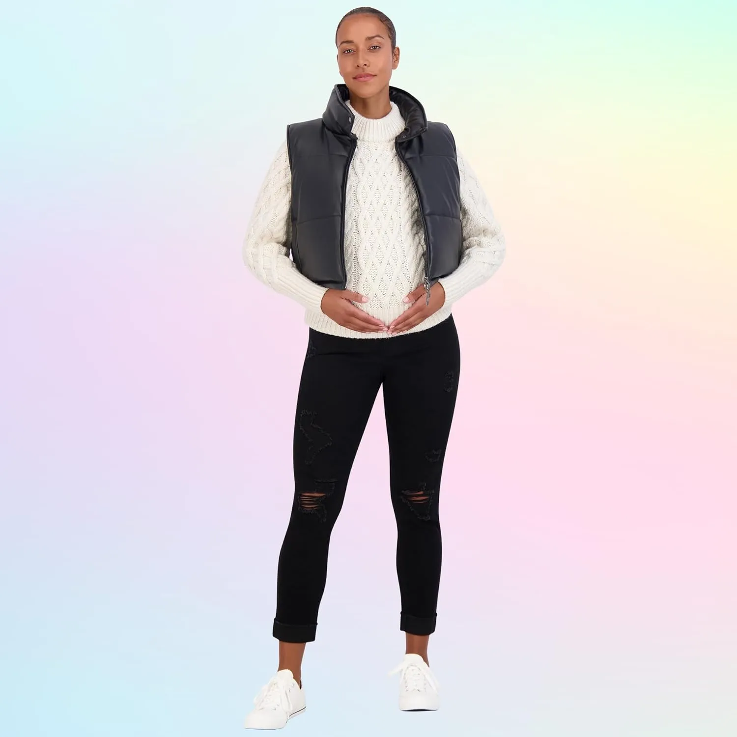 Savi Parker Womens Maternity Jeans Over The Belly - Pregnancy Clothes for All Seasons, Maternity Pants