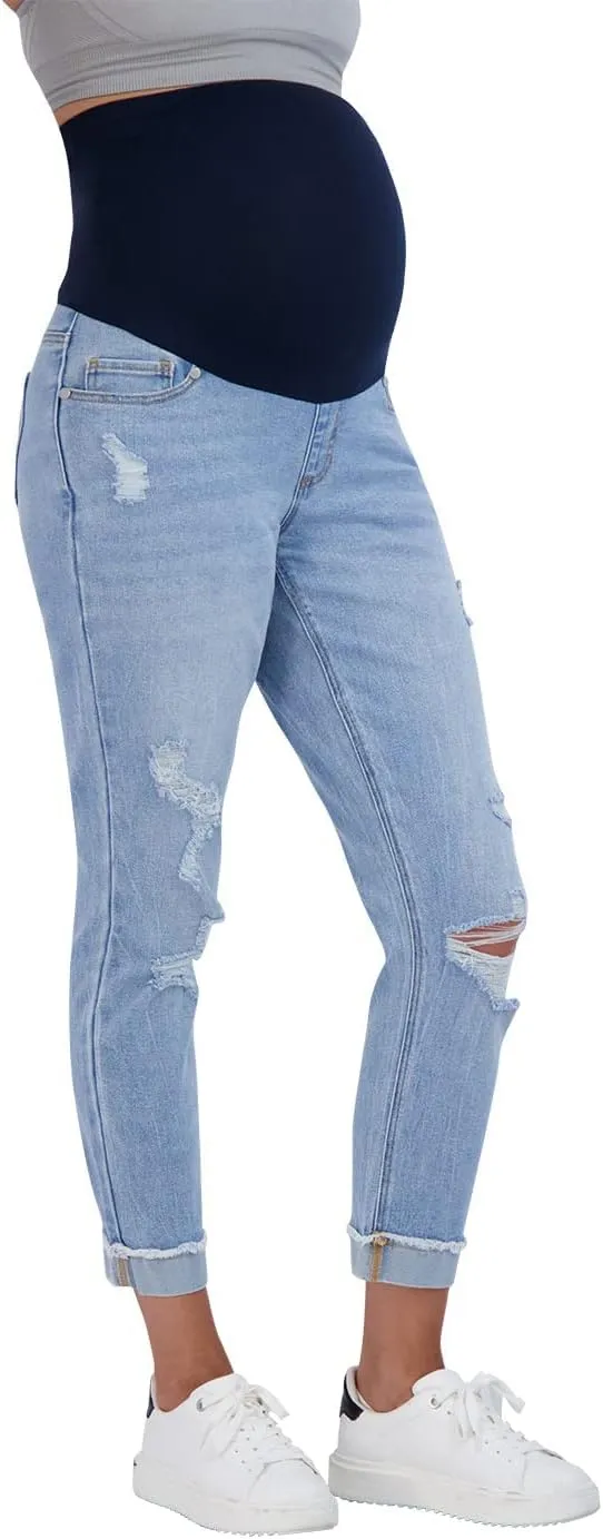 Savi Parker Womens Maternity Jeans Over The Belly - Pregnancy Clothes for All Seasons, Maternity Pants