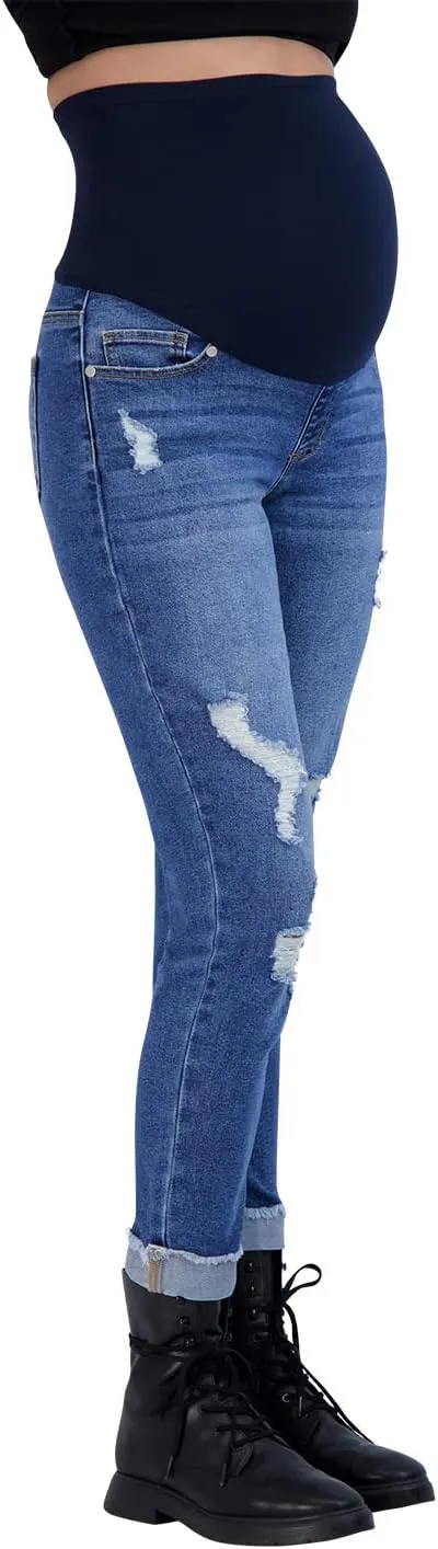 Savi Parker Womens Maternity Jeans Over The Belly - Pregnancy Clothes for All Seasons, Maternity Pants