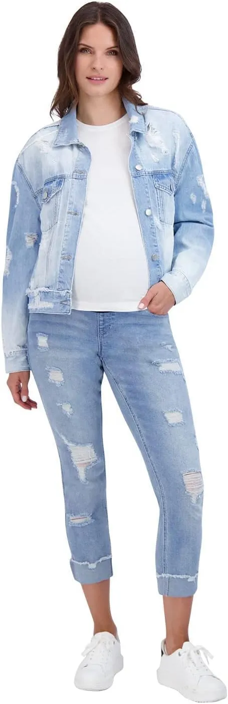 Savi Parker Womens Maternity Jeans Over The Belly - Pregnancy Clothes for All Seasons, Maternity Pants