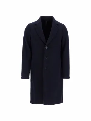 Single-Breasted Boiled Wool Coat