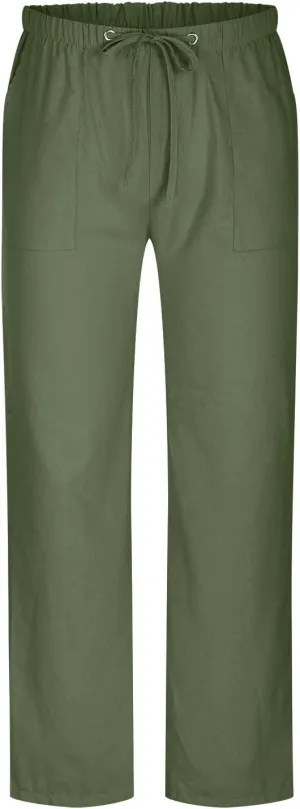 Sweatpants for Men 2024 Trendy Cotton Linen Casual Pants Straight Wide Leg Sweatpants Elastic Waist Drawstring Trouser