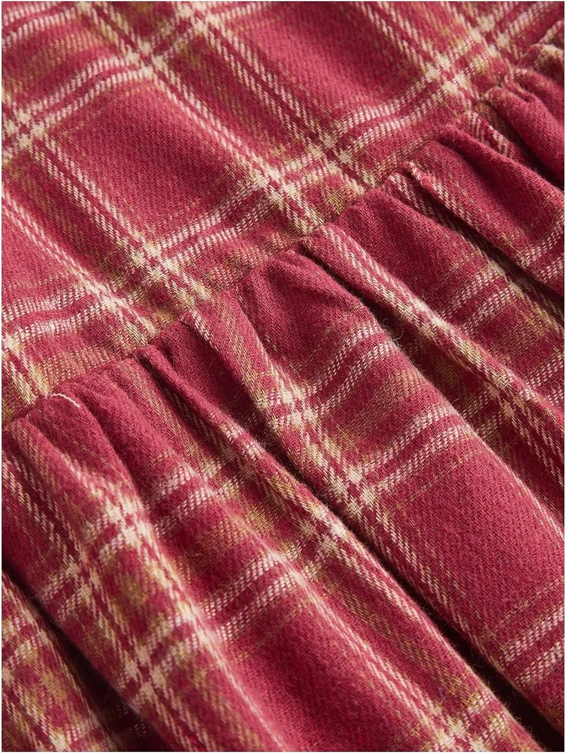 SweatyRocks Women's Plaid Ruffle Mini Bubble Skirt A Line Low Rise Skirts Skort