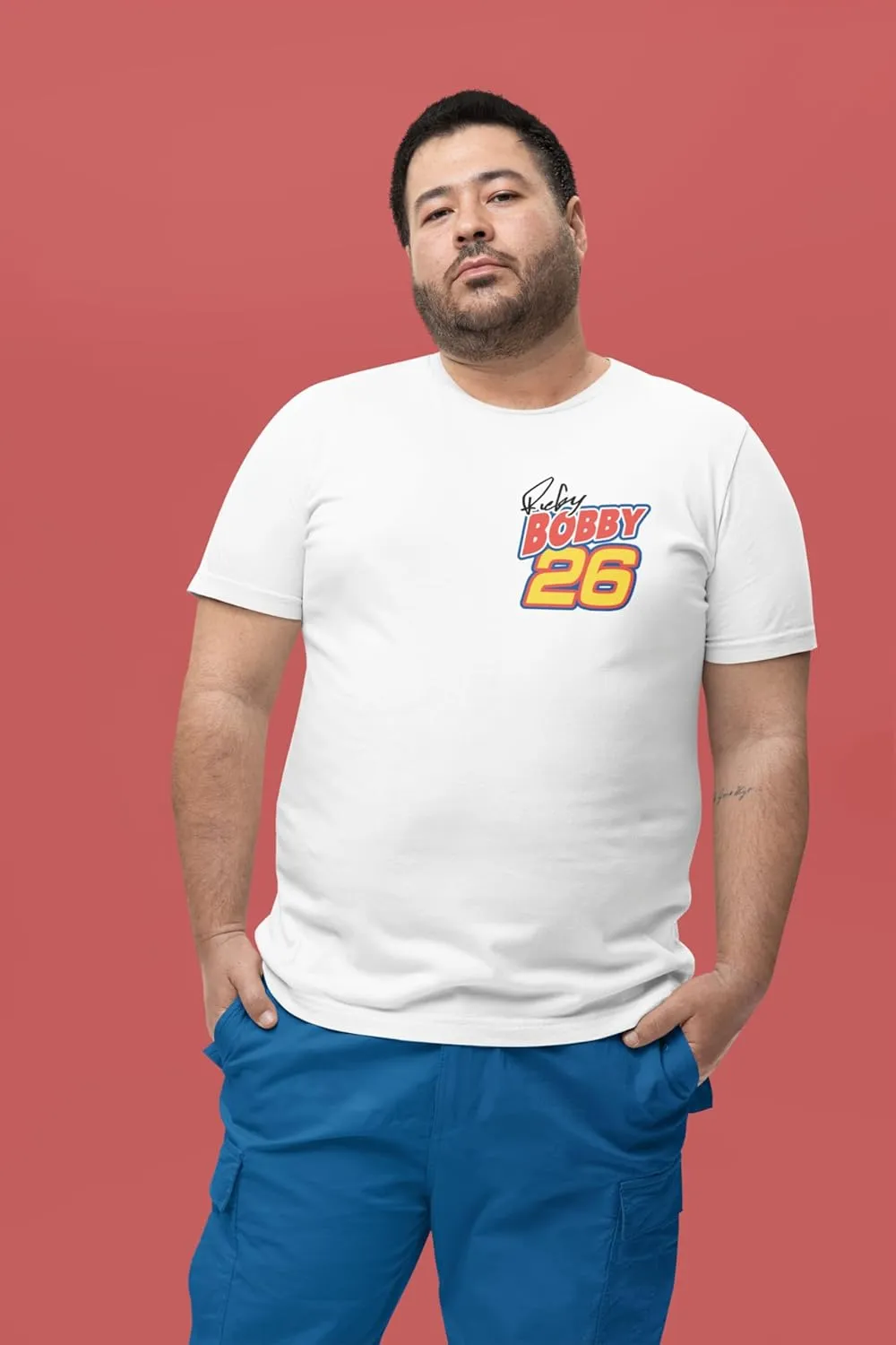 Talladega Nights Ricky Bobby Best There is Front & Back Print Mens White Short Sleeve T Shirt Graphic Tee