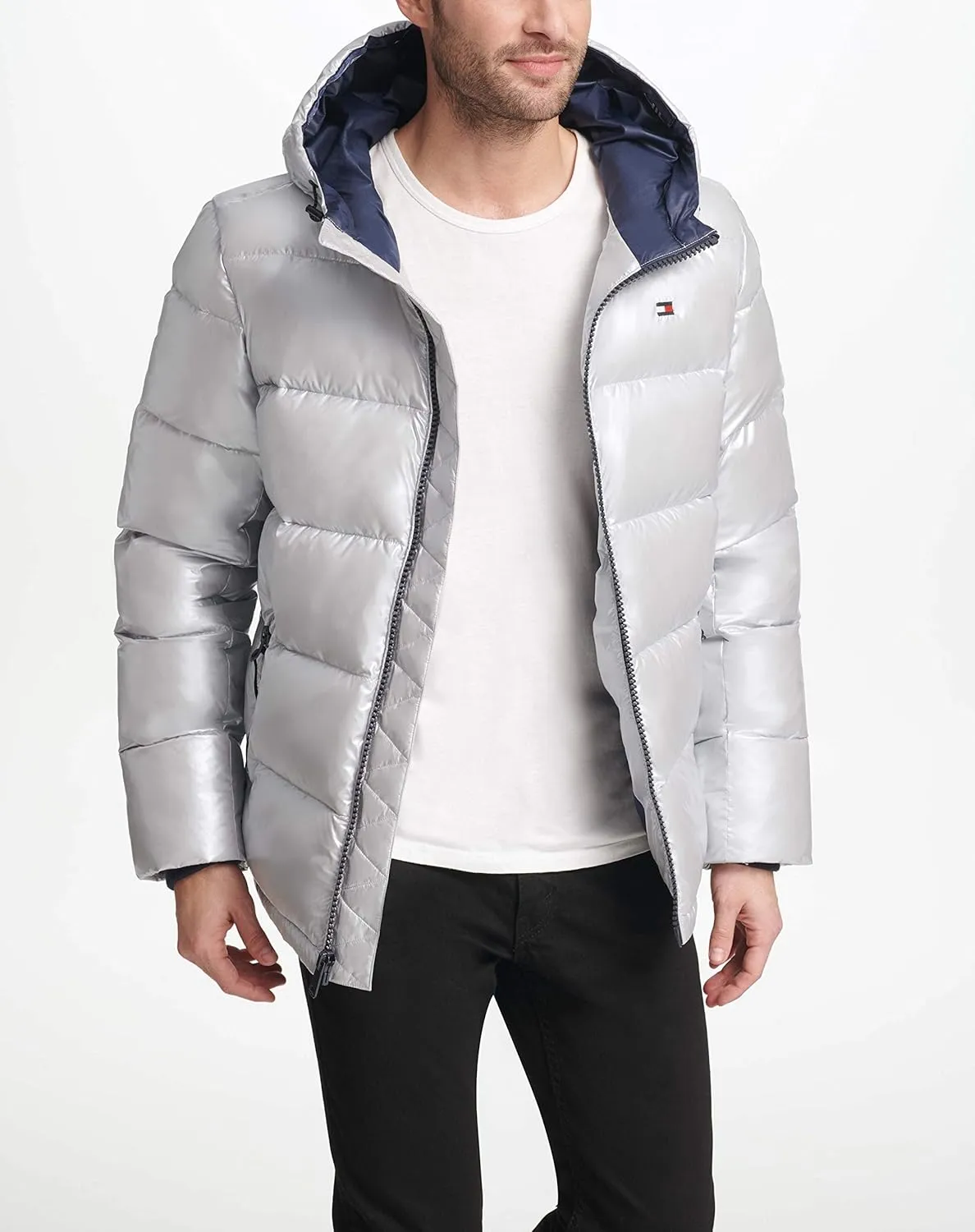 Tommy Hilfiger Mens Hooded Puffer Jacket (Standard and Big & Tall)