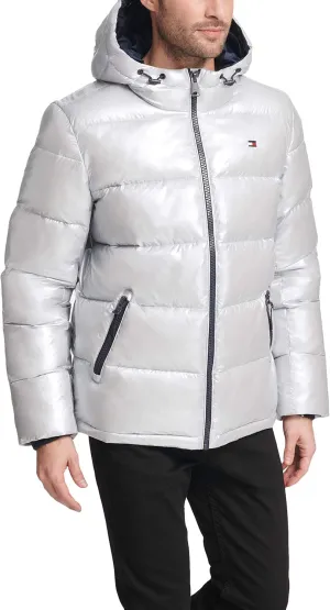 Tommy Hilfiger Mens Hooded Puffer Jacket (Standard and Big & Tall)