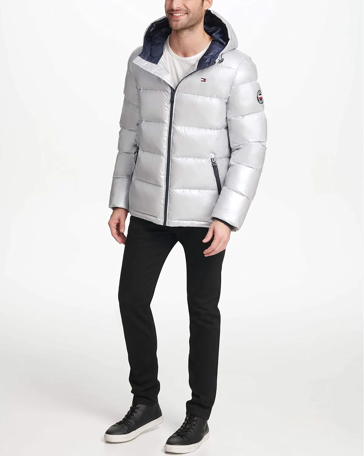 Tommy Hilfiger Mens Hooded Puffer Jacket (Standard and Big & Tall)