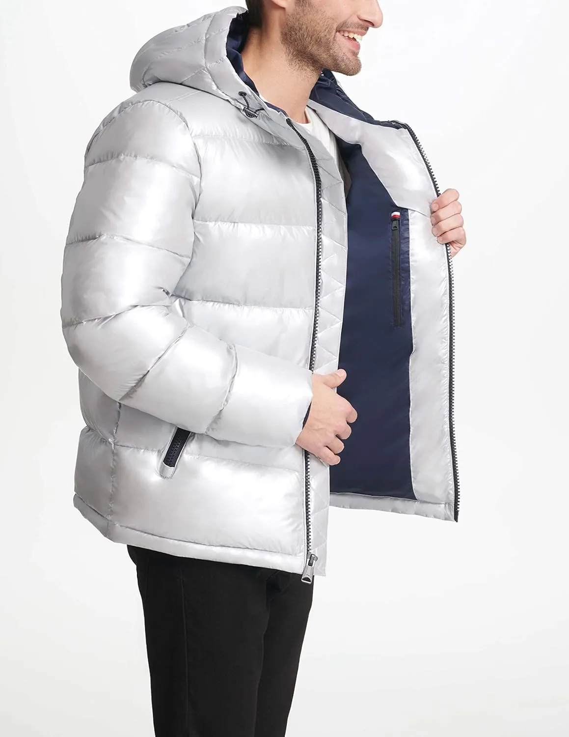 Tommy Hilfiger Mens Hooded Puffer Jacket (Standard and Big & Tall)