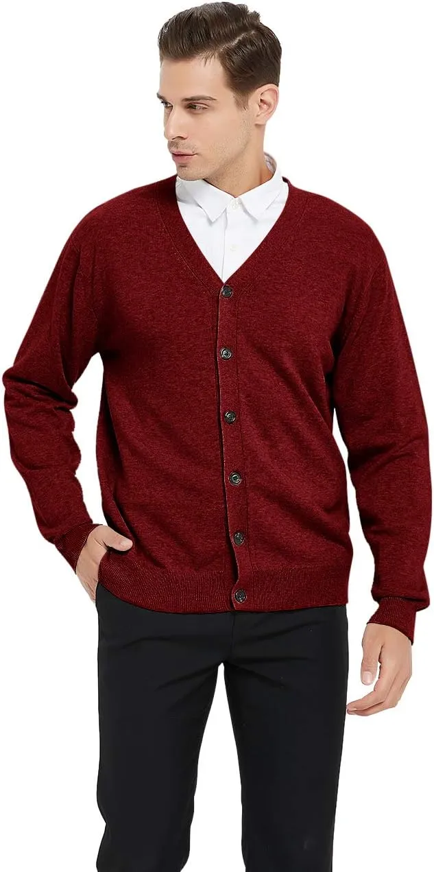 TopTie Embroidery Men's Sweater Cotton Custom Monogrammed Cardigan, Add Your Text Here