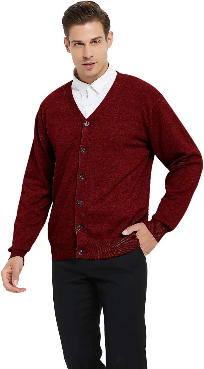 TopTie Embroidery Men's Sweater Cotton Custom Monogrammed Cardigan, Add Your Text Here