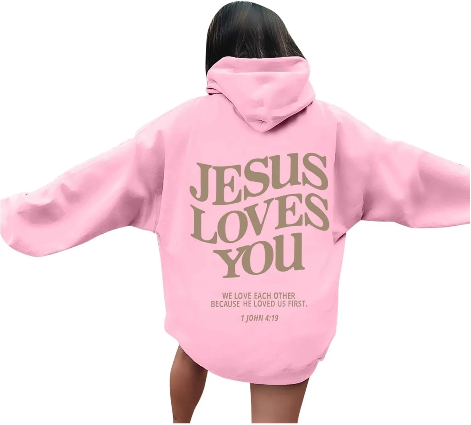 Trust In The Lord Christian Graphic Hoodies Trendy Shape Printed Outfit with Pocket Oversize Fall Winter Fashion 2024