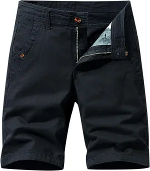 tuduoms Men's Slim-Fit Comfort Stretch Cargo Short Chino Ripstop Work Shorts Trousers Lightweight Multi Pockets Casual Short