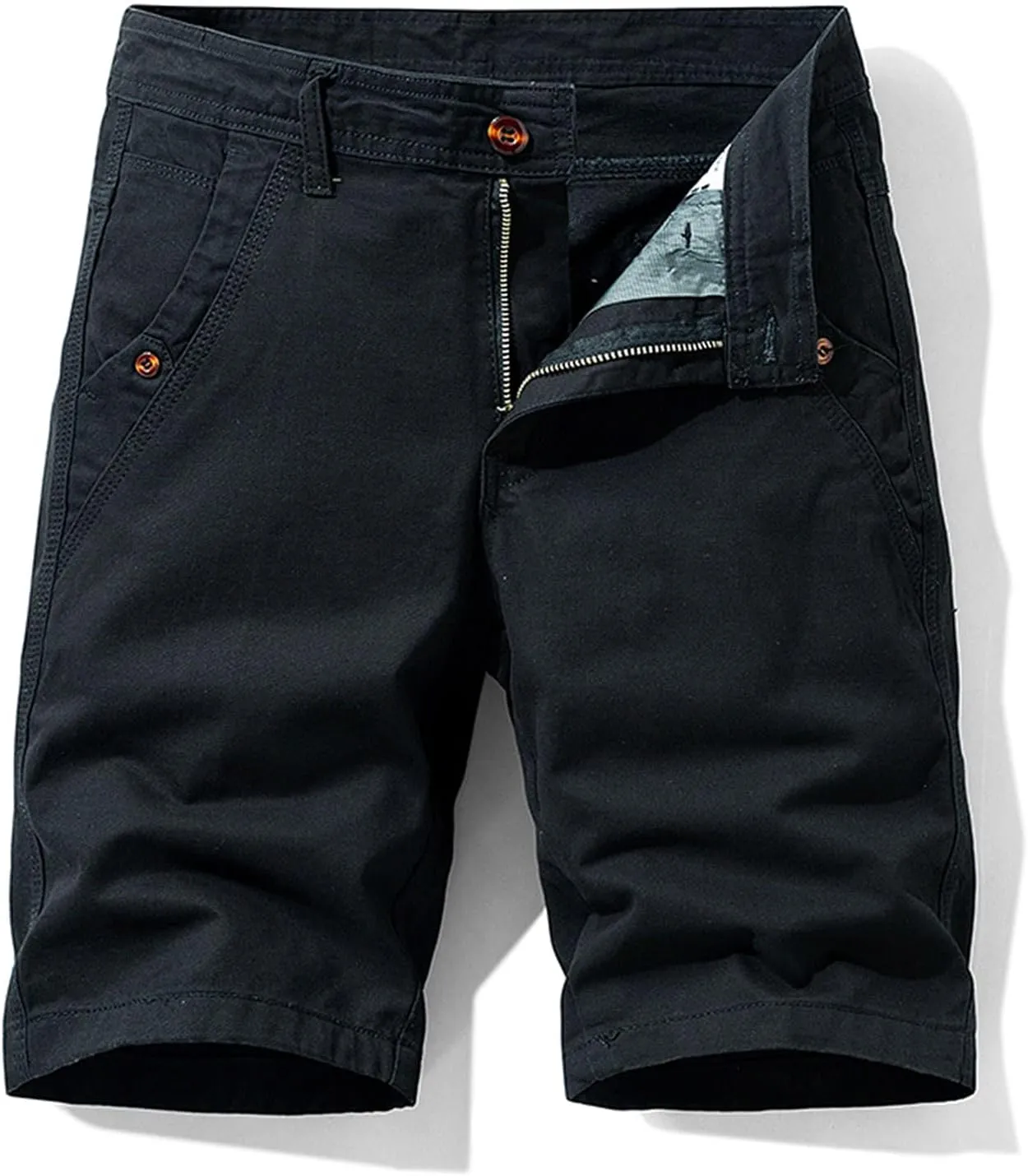 tuduoms Men's Slim-Fit Comfort Stretch Cargo Short Chino Ripstop Work Shorts Trousers Lightweight Multi Pockets Casual Short