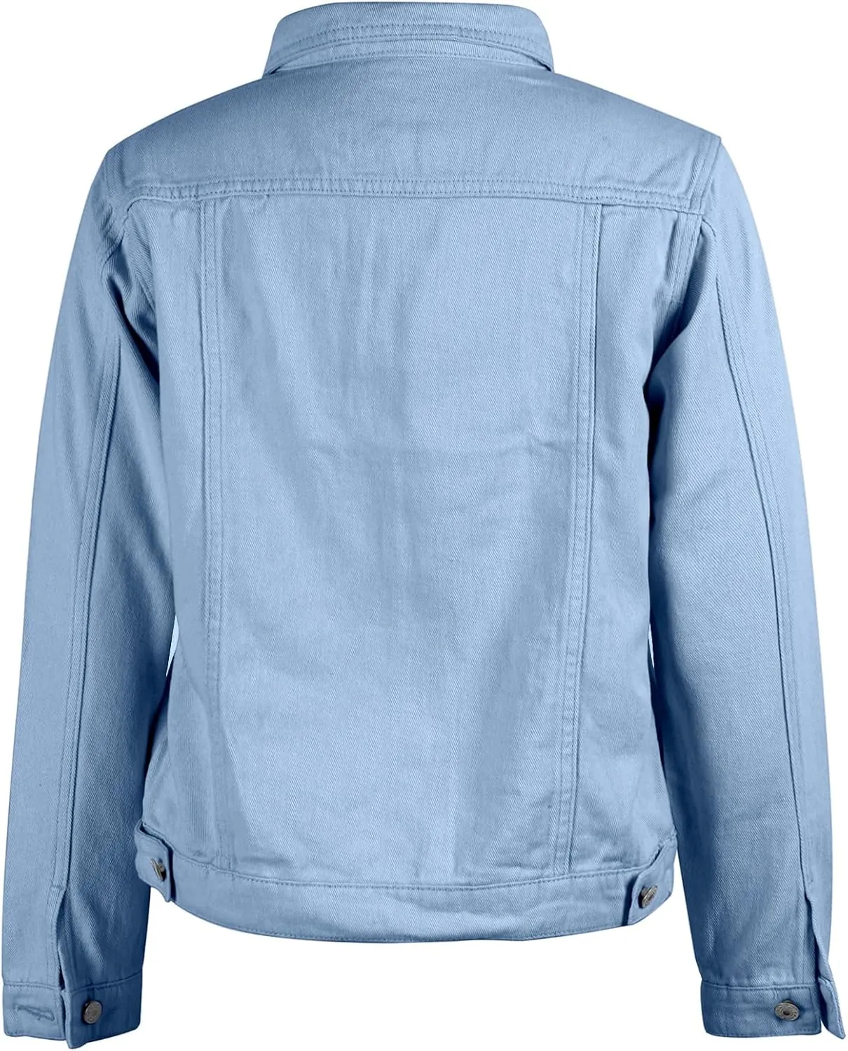 utcoco Women's Cropped Jean Jacket Long Sleeve Casual Button Down Denim Jacket