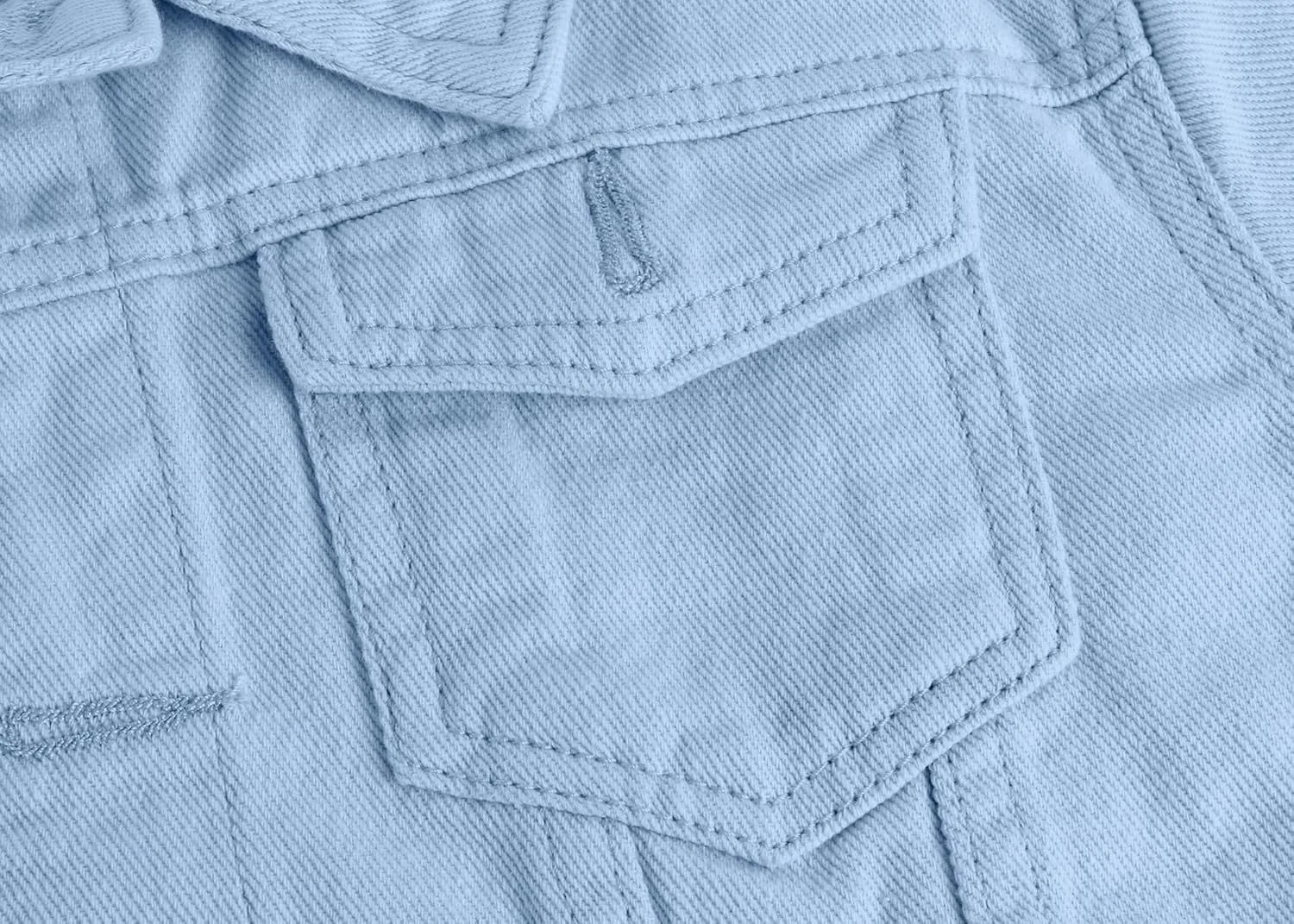 utcoco Women's Cropped Jean Jacket Long Sleeve Casual Button Down Denim Jacket